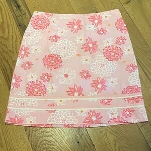 Lilly Pulitzer Floral Pink Cotton Pink White Size 6